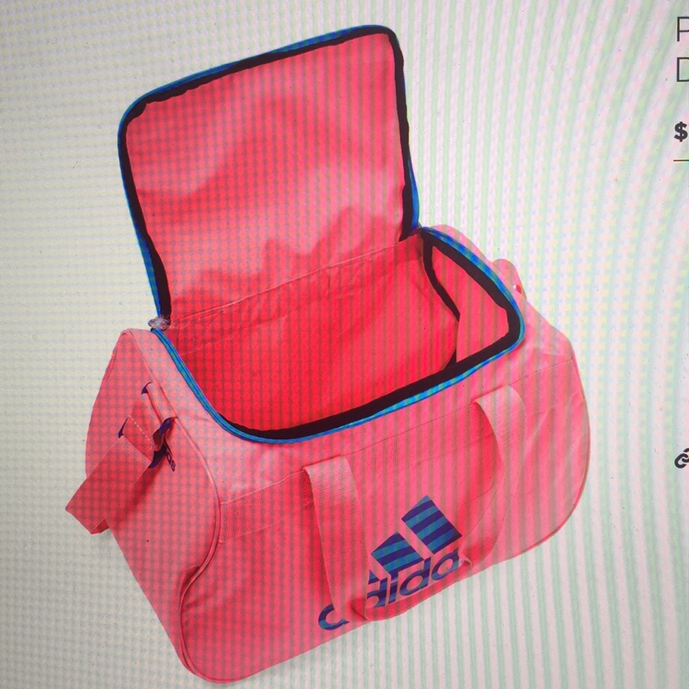 💥HP💥ADIDAS PINK & BLUE DIABLO SMALL DUFFEL (NWT) - Picture 2 of 2
